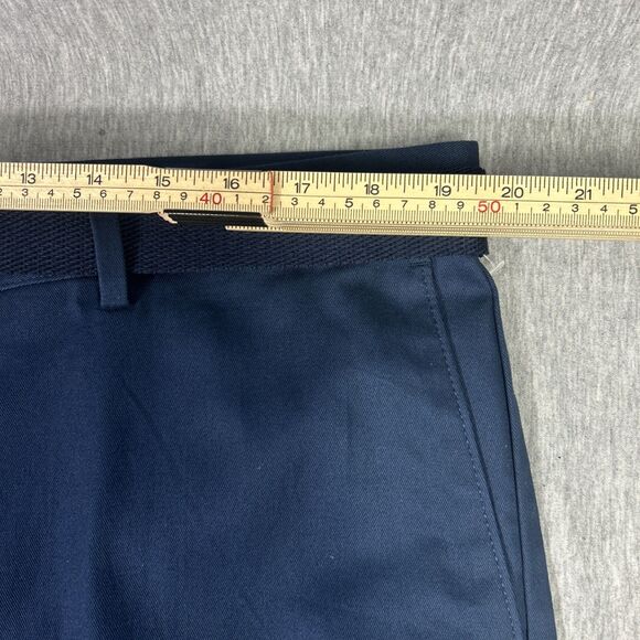 Savane Select Edition Mens Size 38 Shorts w Belt Blue Flat Front- NEW- 9” Inseam - Picture 4 of 16